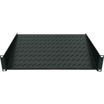 Intellinet 19 inch Cantilever Shelf, 1U, 2-Point Front Mount, 150mm Depth, Max 25kg, Black, Three Year Warranty