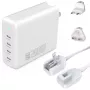 Indoor AC Fast Charger 4smarts 545200 — 200W, 4× USB-C, 100–240V, 1.5m cable, White