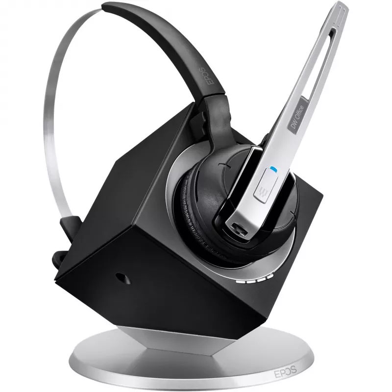 EPOS IMPACT DW Office ML - EU Headset Wireless In-ear, Headband, Neckband Office/Call Centre Charging cradle Black, Silver