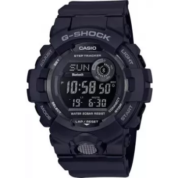 Digital watch CASIO GBD-800-1BER — resin case 48.6 mm, band width 15.5 mm, lug-to-lug 54.1 mm, black