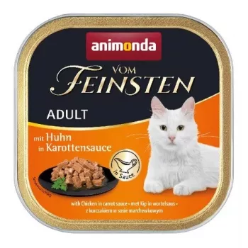 Wet cat food animonda ANIMONDA Vom Feinsten Chicken in Carrot Sauce, 100 g, tray, adult cats, gluten‑ & soy‑free