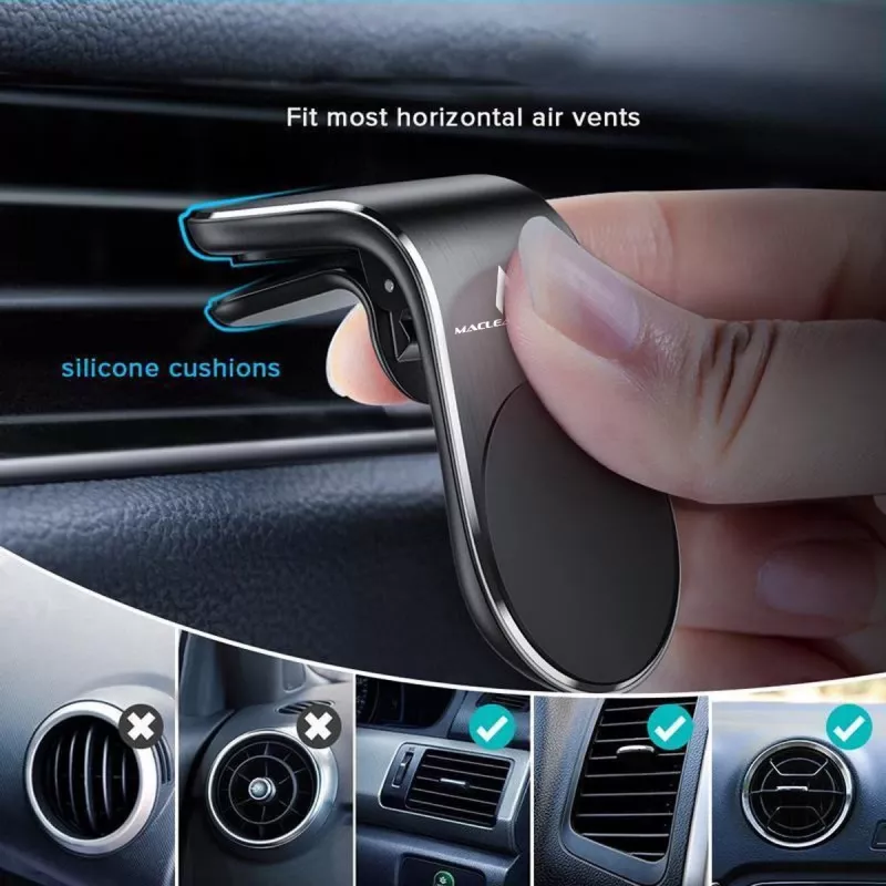 Maclean MC-326 magnetic car phone holder for air vent grille