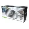 Clock radio Muse M-170CMR — digital clock radio, 1.2 inch LED display, FM, AC 230V, AAA backup, mirror/white