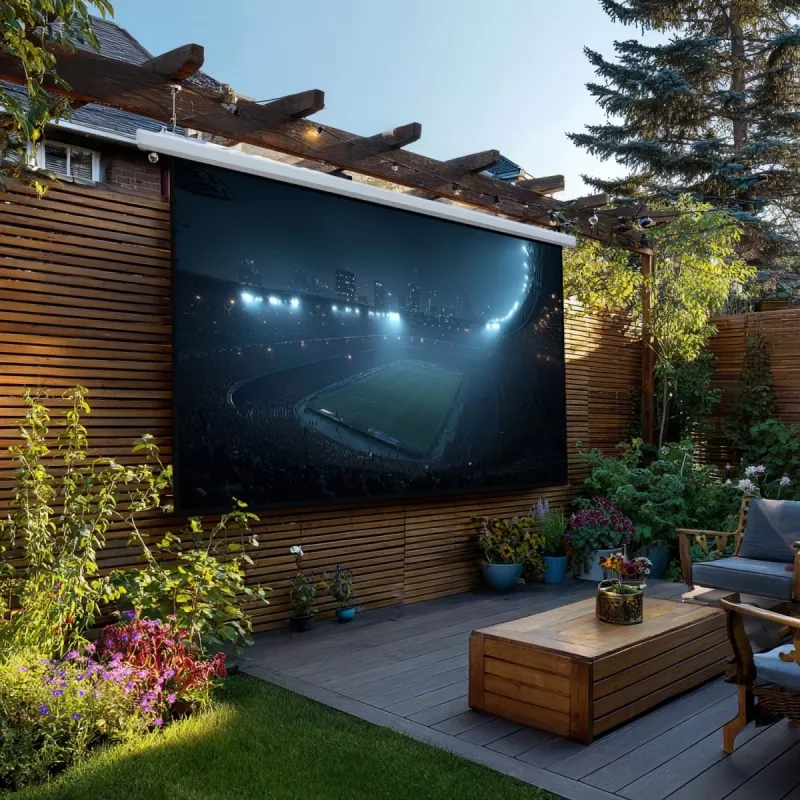 Maclean MC-561 electric projection screen 135 300x168cm 16: 9 with wall control and remote control