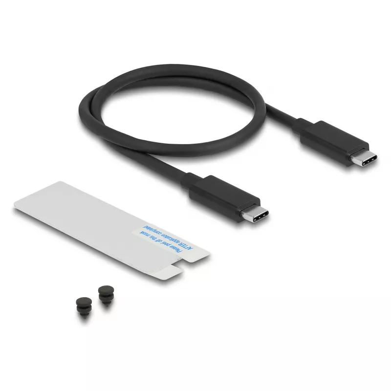 SSD enclosure DELOCK 42025 for 1 x M.2 (PCIe, USB4 Gen4, USB-C) Grey, aluminium