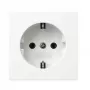 Schuko Socket Outlet Gira 418870 flush-mounted, pure white
