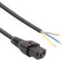 ACT Powercord C13 IEC Lock open end black 4 m PC1026 230V 10A