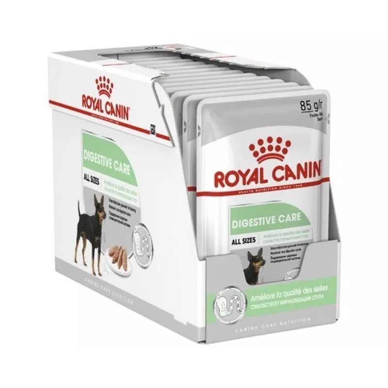 Wet dog food Royal Canin Digestive Care Meat & Vegetable sachets 12 x 85 g — adult dogs, digestive support