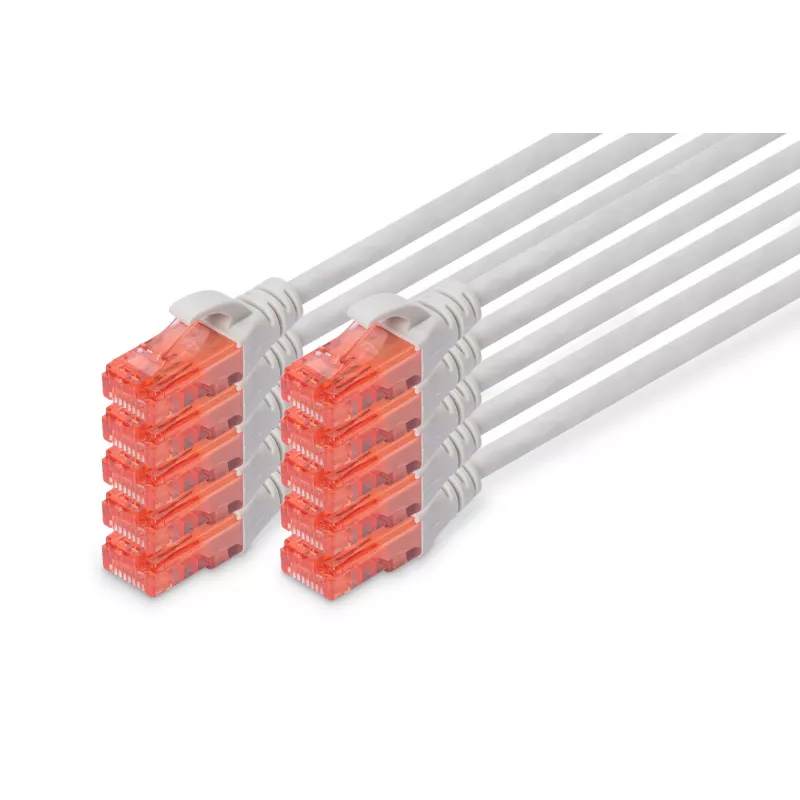 Patch Cord Digitus CAT 6 U/UTP LSZH 0.5m 10 pieces