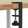 Under-desk cable organizer MACLEAN MC-103 B — black under-desk tray for cable management
