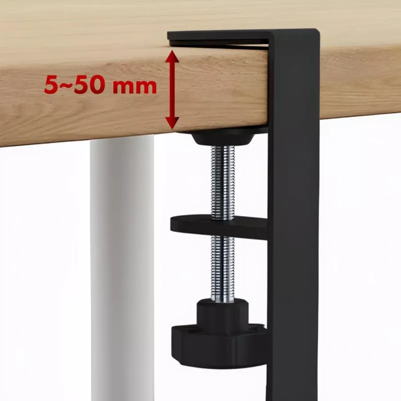 Under-desk cable organizer MACLEAN MC-103 B — black under-desk tray for cable management