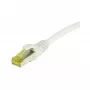 Patch Cable RJ45, CAT6A 500Mhz, 0,25m, White, S-STP(S/FTP), TPE/LSZH(Ultraflex), AWG26, with Cat.7 Raw Cable, Synergy 21 (S217629)