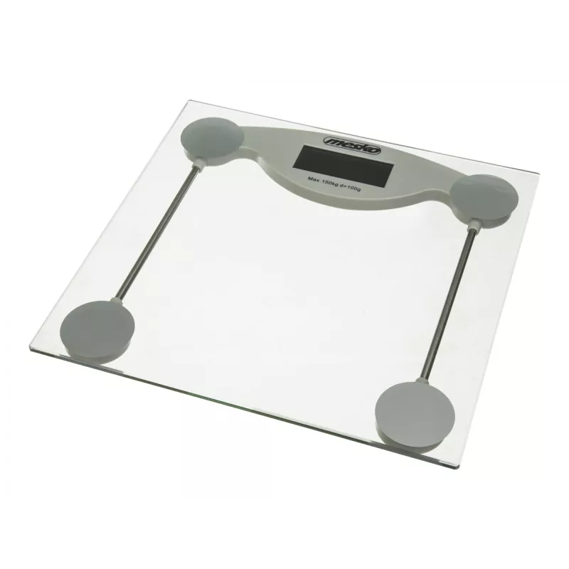 Electronic personal scale Mesko MS 8137 — 150 kg capacity, 100 g accuracy, white/transparent