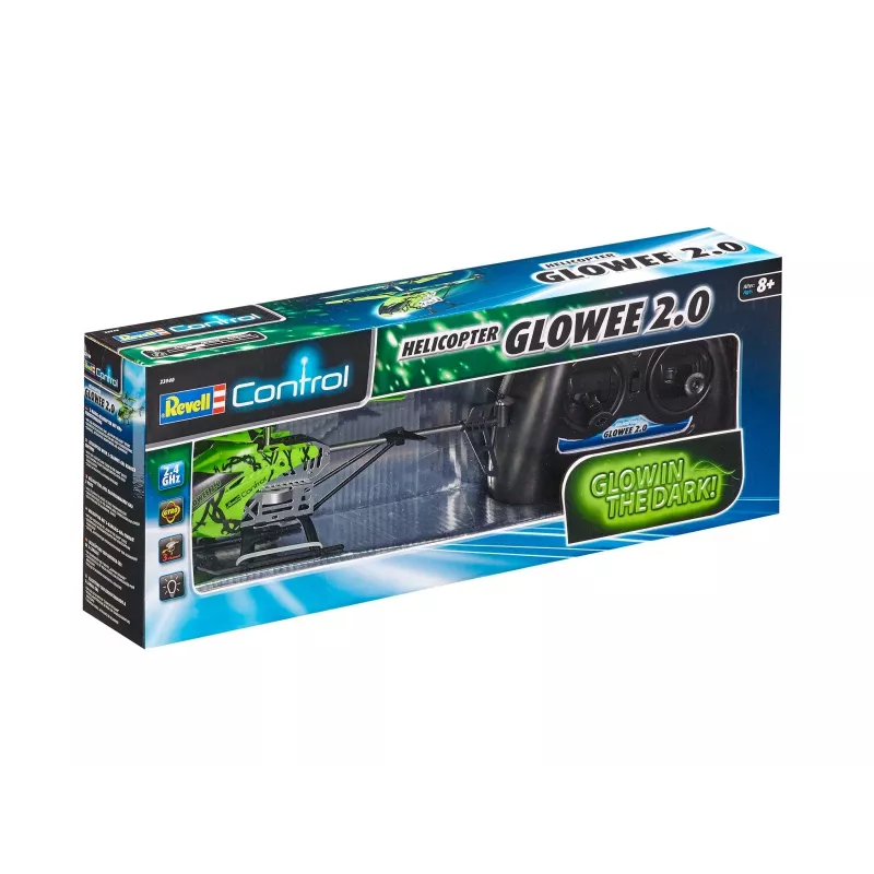Helicopter REVELL Revell GLOWEE 2.0 with Gyroscope, LiPo 250 mAh, for ages 8+
