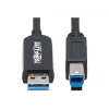 Eaton Tripp Lite Series USB 3,2 Gen 1 Plenum-Rated Fiber Active Optical Cable (AOC) - A/B M/M, Black, 20m - USB Cable - USB Type A (M) to USB Type B (M) - USB 3,2 Gen 1 - 20,0m - P