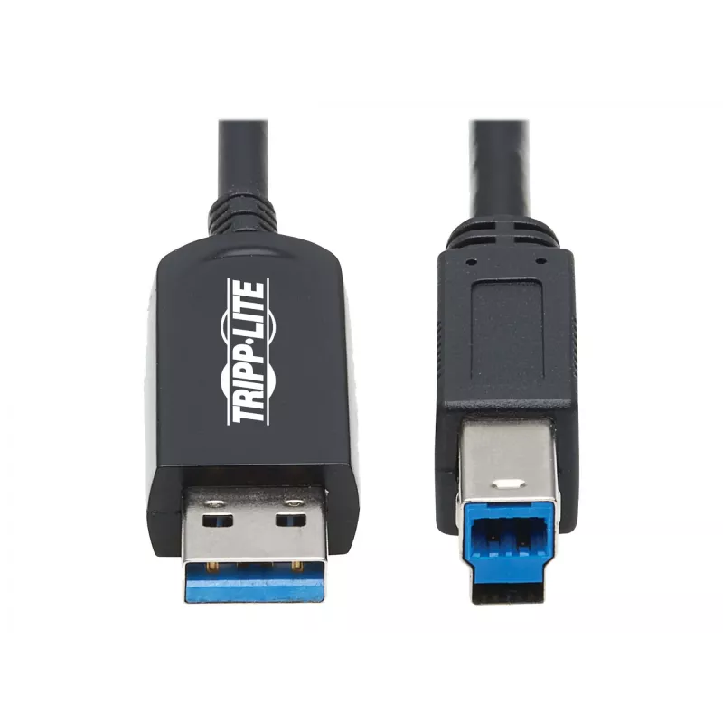 Eaton Tripp Lite Series USB 3,2 Gen 1 Plenum-Rated Fiber Active Optical Cable (AOC) - A/B M/M, Black, 20m - USB Cable - USB Type A (M) to USB Type B (M) - USB 3,2 Gen 1 - 20,0m - P