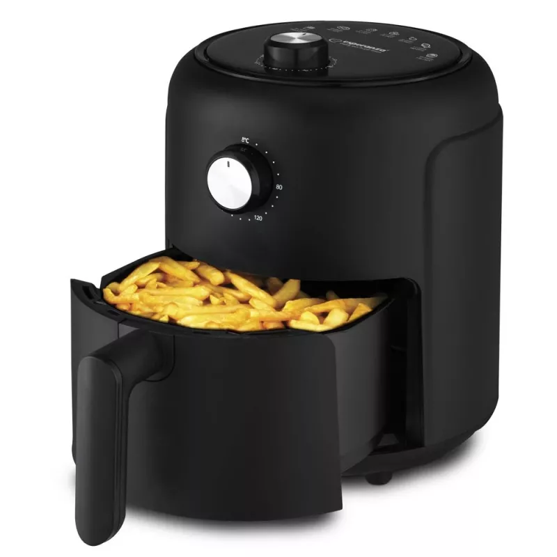Hot air fryer ESPERANZA EKA001, 2.6 L, 1000 W, 7 programs, black, compact countertop