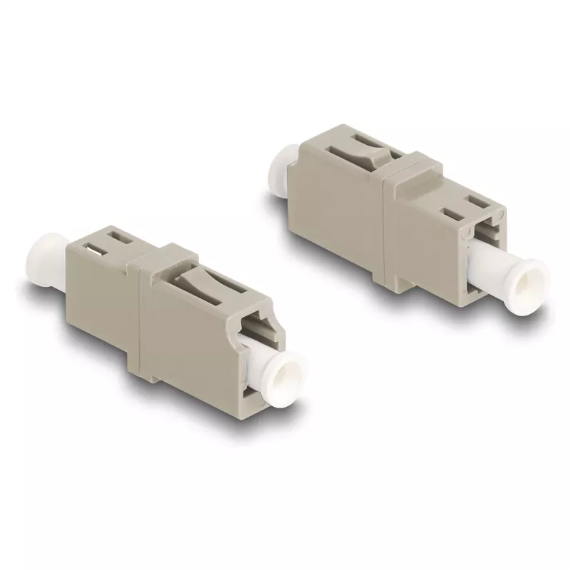 DeLOCK Optical Fiber Coupler LC Simplex female to LC Simplex female OM1/OM2 beige