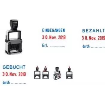 Trodat 5430DL Stamp Black - Red - White (442881)