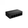 Network switch TENDA SG105M — 5-port Gigabit Ethernet (10/100/1000), black, desktop/wall-mountable