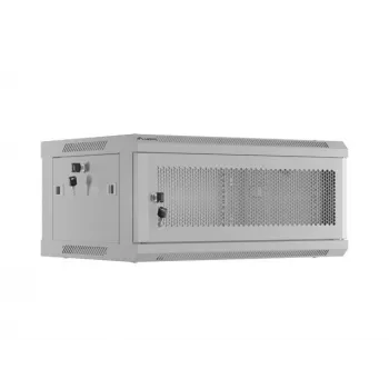 Lanberg WF01-6404-23S 19 inch 4U Wall-Mount Rack Cabinet 600x450 mm Grey Perforated Door Flat Pack