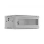 Lanberg WF01-6404-23S 19 inch 4U Wall-Mount Rack Cabinet 600x450 mm Grey Perforated Door Flat Pack