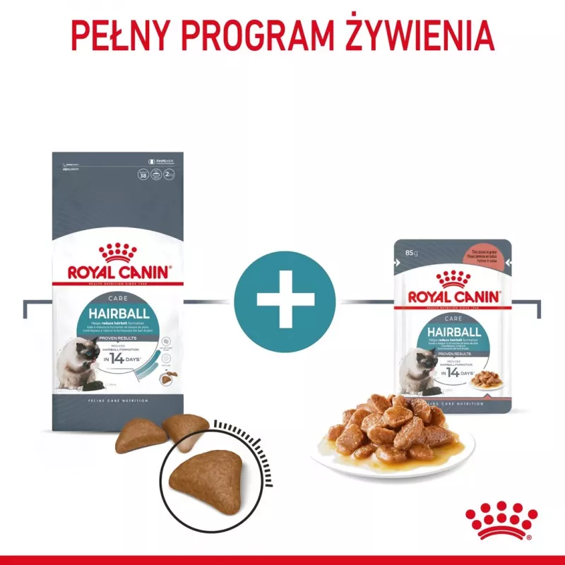 Dry cat food Royal Canin Hairball Care Adult 2 kg — chicken, 34% protein, 15% fat