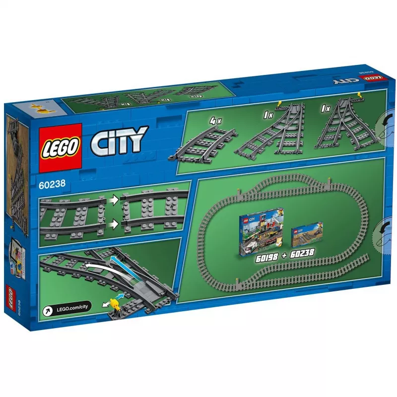 Construction toy set LEGO City 60238 – railway switch and accessories for playsets