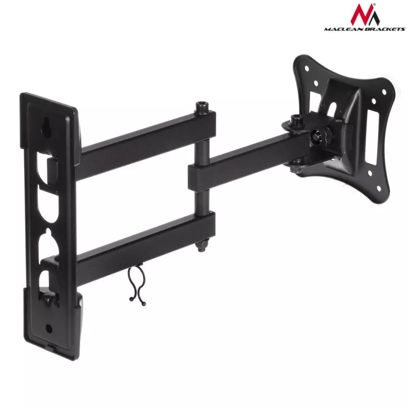 Wall TV/monitor mount MACLEAN MC-719, for screens up to 68.6 cm (27 inch), 15 kg max, VESA 100x100, black