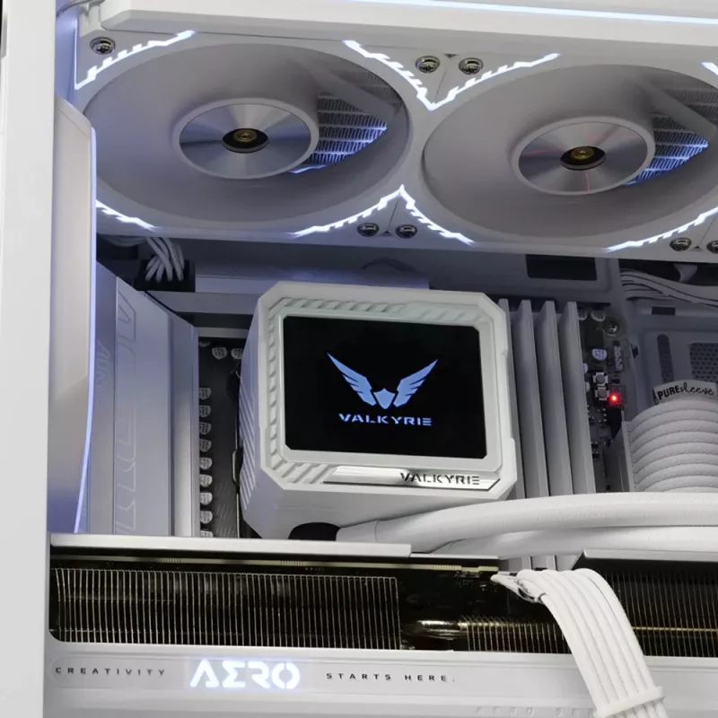 Liquid CPU Cooler Valkyrie VK-AIOV240W 240mm Radiator with LCD
