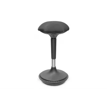 DIGITUS Ergonomic Stool / Standing Aid, Height-Adjustable with Gas Pressure Spring, Black