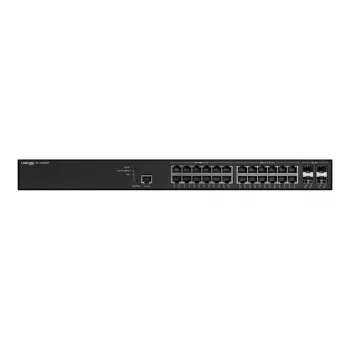 Managed LANCOM GS-3628XP switch, 24× 2.5G RJ-45 ports, PoE, L2/L3, 1U rackmount
