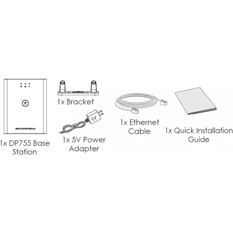 DECT base station Grandstream DP755 Black