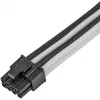 Power extension cable SILVERSTONE PP07E 8‑pin PCIe 30 cm (black/white)