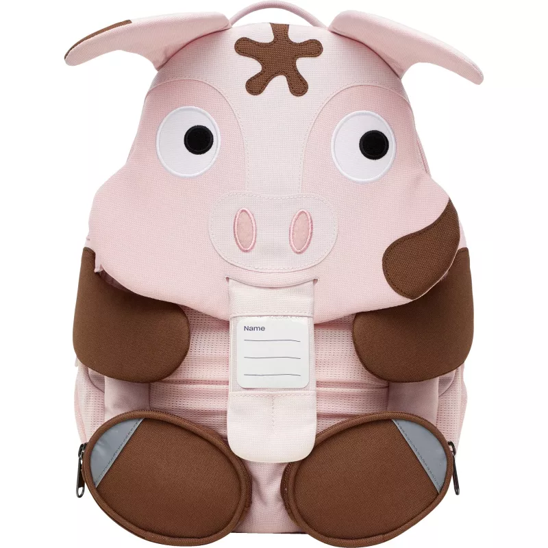 Backpack Affenzahn Big Friend Tonie Pig pink/brown — children's daypack, small size