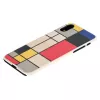 Smartphone case man and wood for iPhone XR — wooden back, white frame
