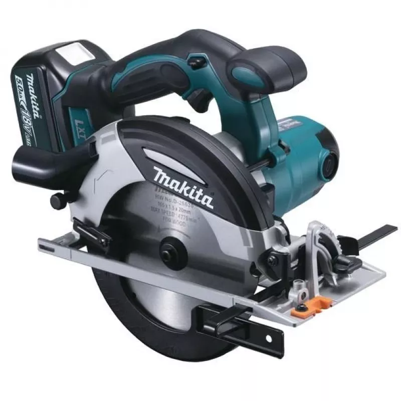 Makita DHS630RTJ portable circular saw 16.5 cm Black, Blue, Grey 3100 RPM