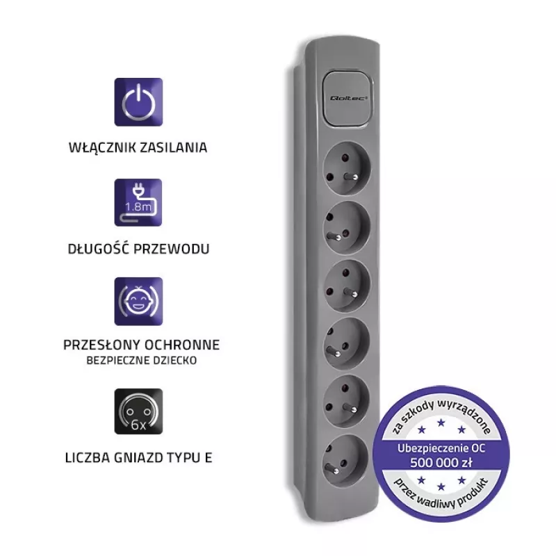 Qoltec 50277 Product Grey