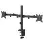 Monitor desk mount SAVIO UM-03 Black, dual monitor clamp, VESA 100x100, supports 17 inch–32 inch, height/tilt/swivel/pivot