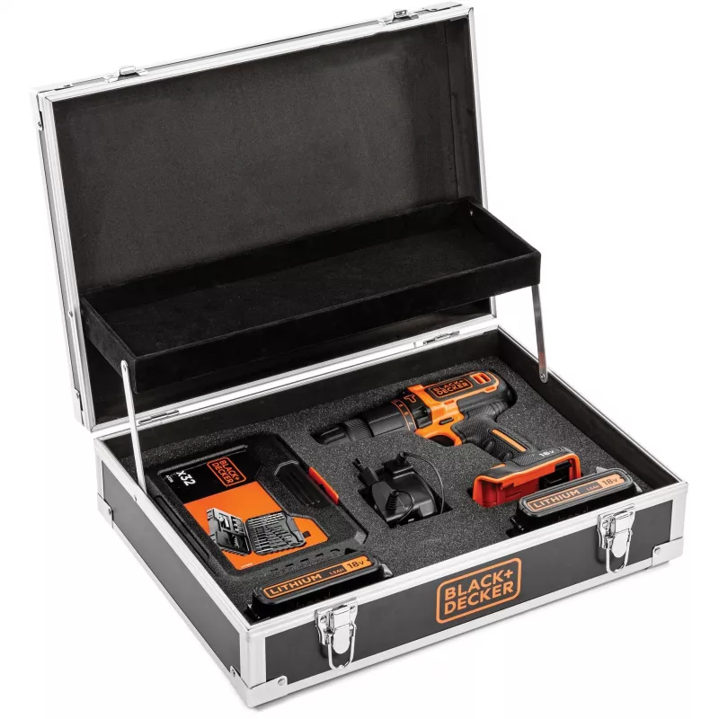 Drill Black & Decker BDCHD18B2FC-QW 18V Lithium-ion 2 Batteries