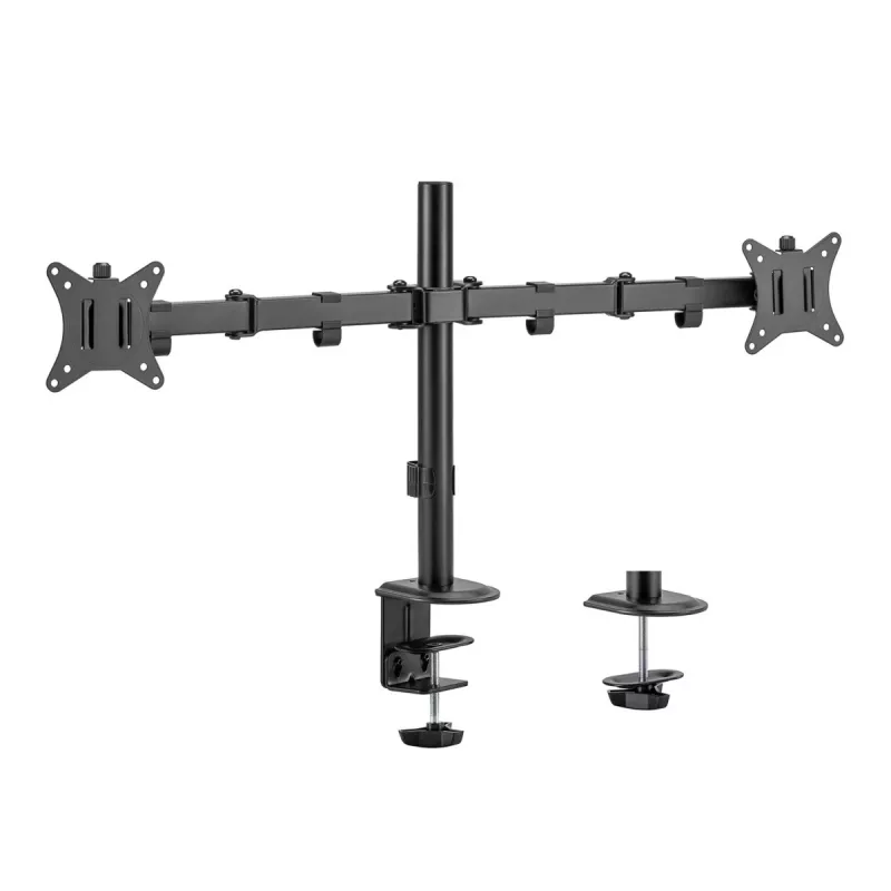Maclean desk mount for 2 monitors, VESA 75x75 and 100x100, 17-32, 2x 9kg, MC-754N
