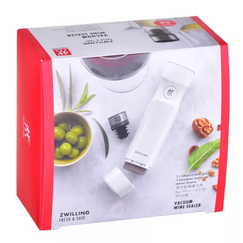 Wine preserving pump ZWILLING FRESH & SAVE – pump head for vacuum stoppers, grey, Ø 3 cm, height 40 mm, set qty 3