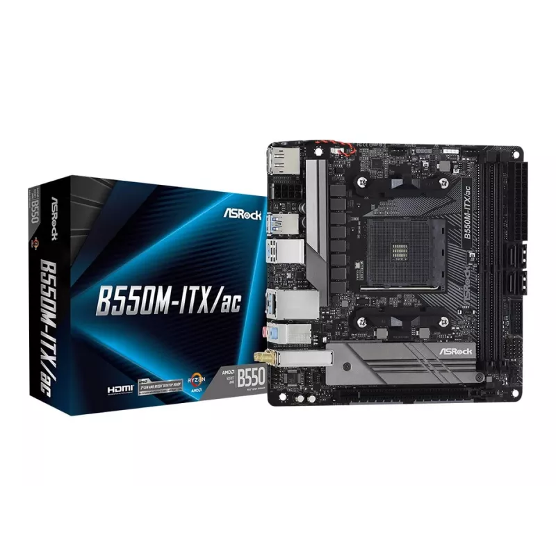 Motherboard ASRock B550M-ITX/ac AMD B550 Socket AM4 mini ITX