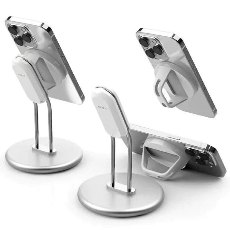 Phone stand SODI SIM-300 silver MagSafe — desktop holder for MagSafe-compatible iPhone