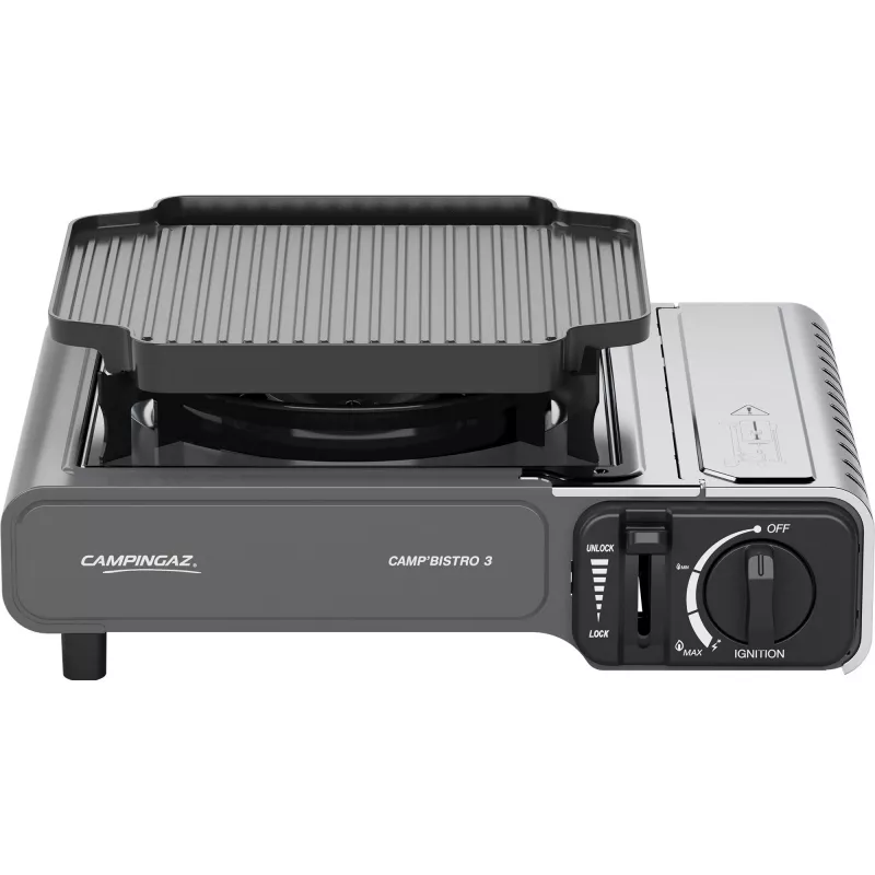 Portable Campingaz CampBistro 3 Camping Stove with Die-Cast Aluminium Griddle