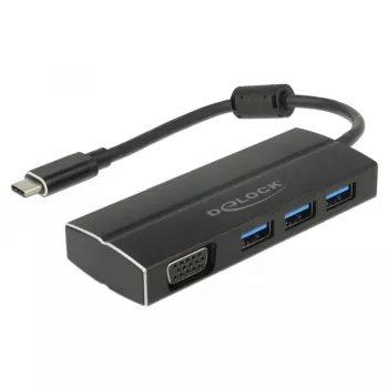 Laptop Dock DeLOCK 63932 USB 3.2 Gen 1 Type-C Black