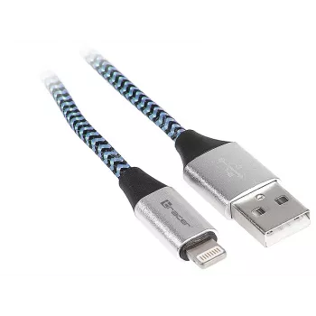 Lightning cable Tracer TRAKBK46269 1m Black Blue Silver