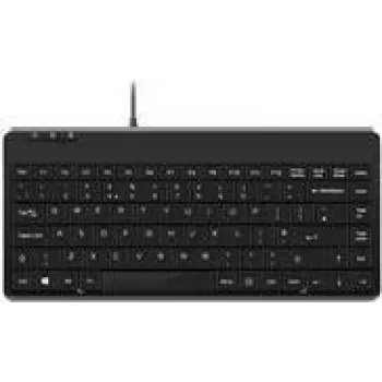 Perixx PERIBOARD-409 P, DE, Mini PS/2-keyboard, 2 Hubs, black (PERIBOARD-409 P)