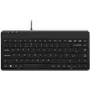 Perixx PERIBOARD-409 P, DE, Mini PS/2-keyboard, 2 Hubs, black (PERIBOARD-409 P)