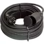 AS Schwabe power extension cable [ Grounded Plug-rubber-Plug - Grounded Plug-rubber-Coupling] Black 50.00 m 603 (60340)